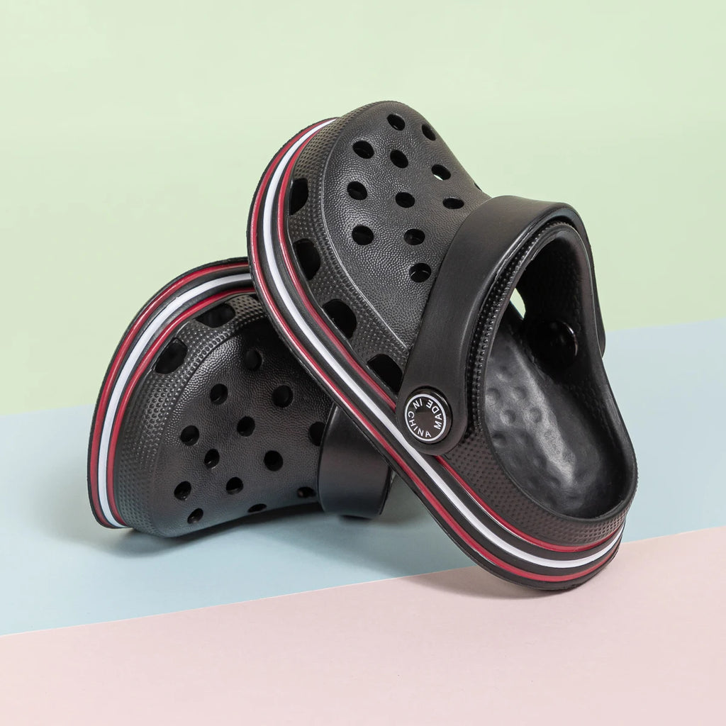 Children's Summer Classic Garden Shoes EVA Anti-slip Soft Bottom Kids Cave Shoes Solid Color Breathable Home Indoor Slippers