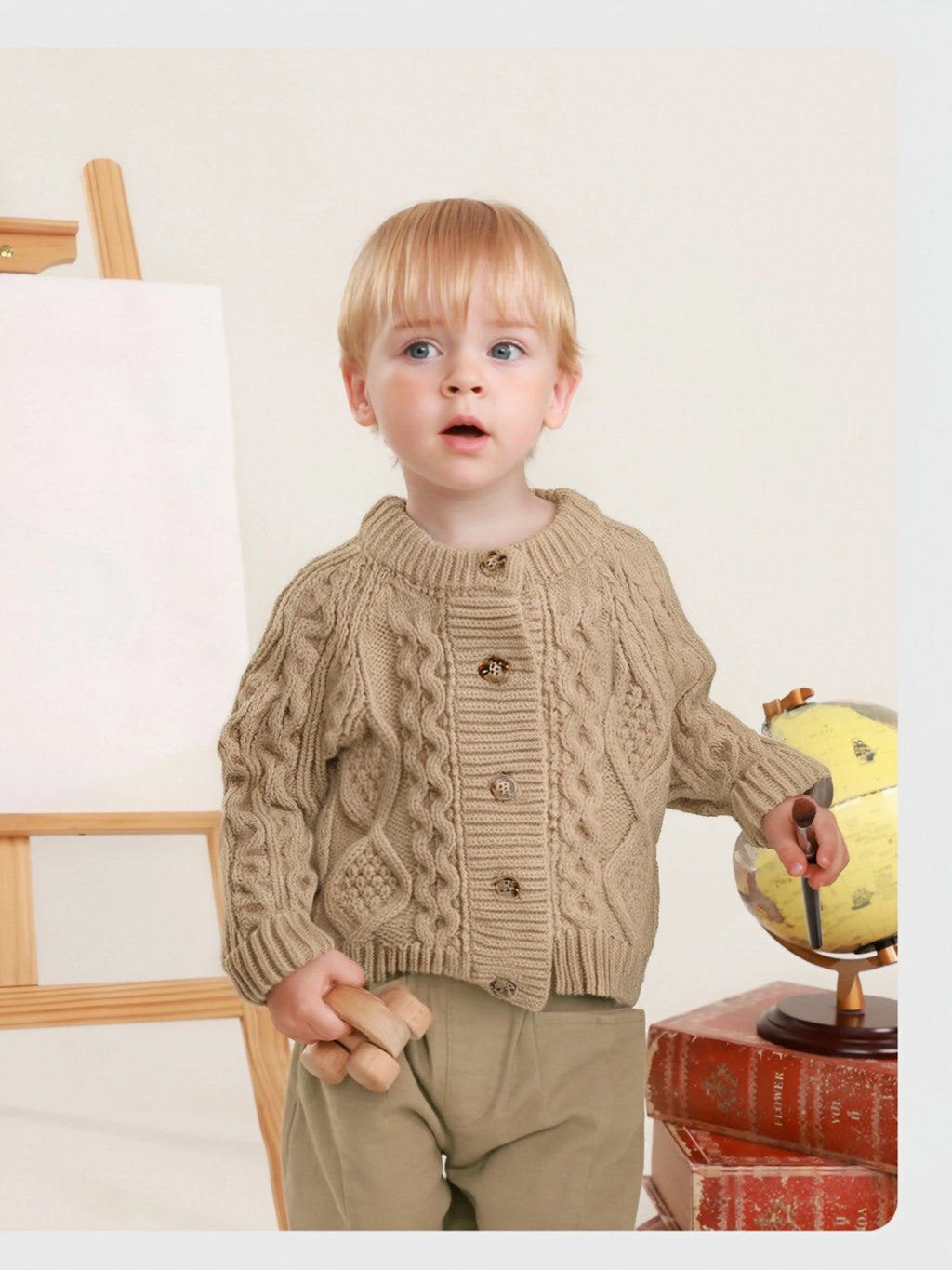 Autumn Sweater Children's Clothes Sweater Knit Cardigan for Girls Boys Long Sleeve Keep Warm Thickened Jacket Outfit Coat