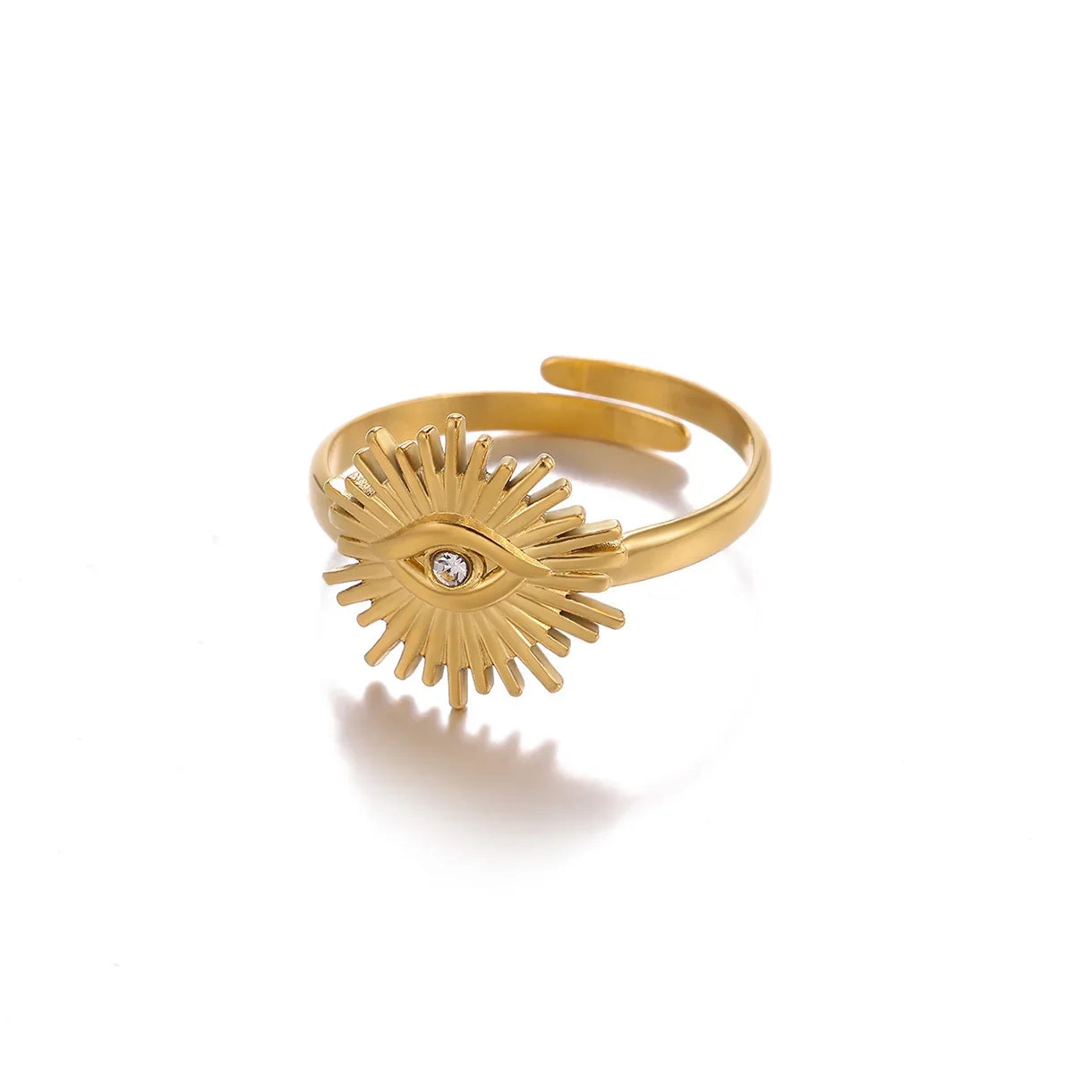Geometric Hollow Anillos For Women Gold Color Star Rings Fashion Tiny Sparkling Zirconia Ring Party Elegant Punk Jewelry Gifts