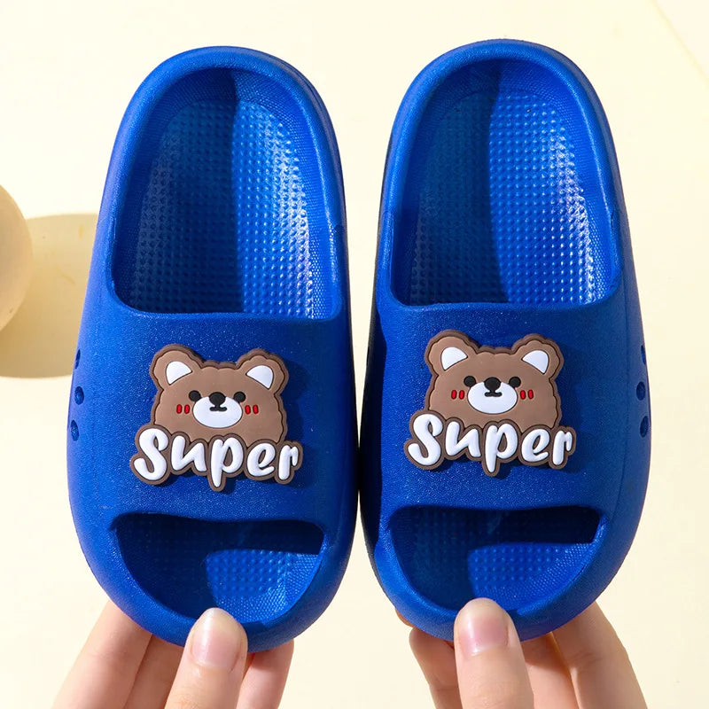 EVA Children's Slippers Cute Cartoon Boys and Girls' Toddler Bean Shoes Medium and Large Kids' Parent-Child Summer Sandals