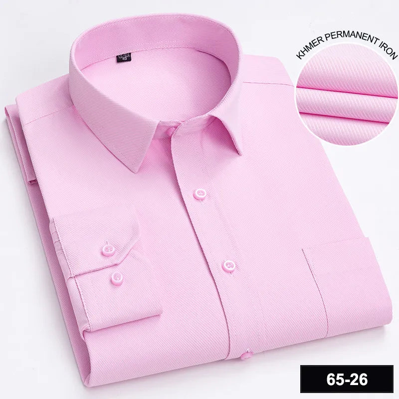 Men's Long Sleeve Shirt High-quality Fashion Casual Print Plaid Stripe Single Pocket Fit Business Formal Office Four Season Top