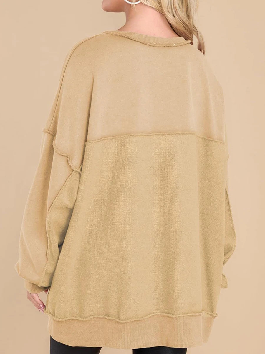 Women’s Loose V-Neck Sweatshirt