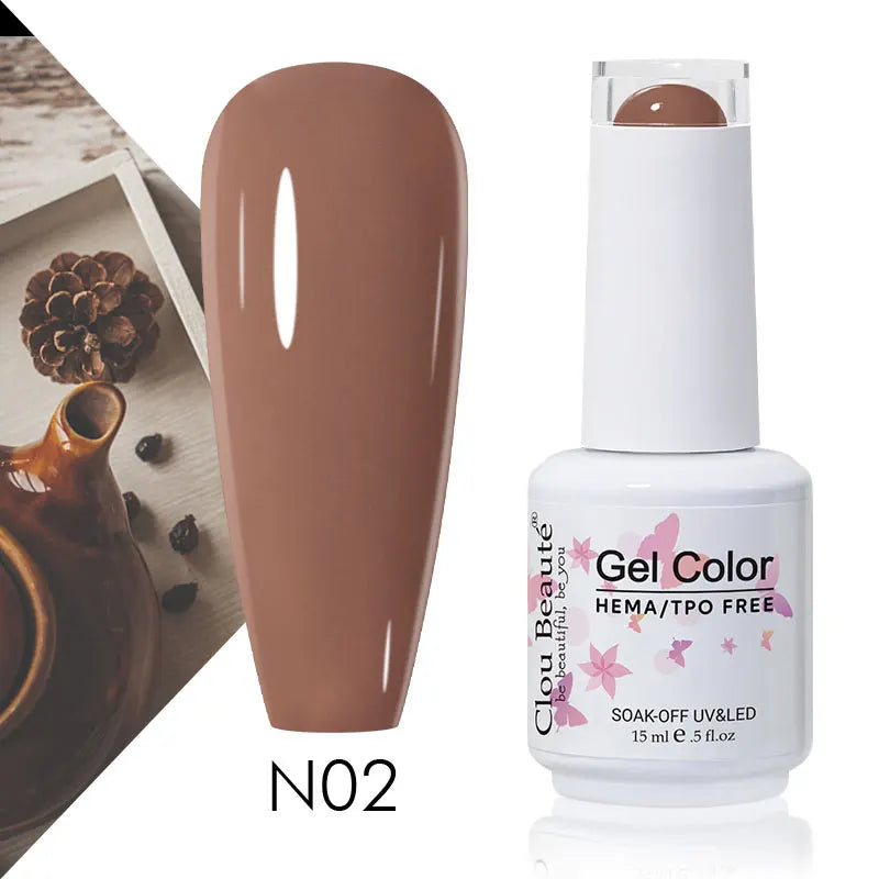 Clou Beaute 56 Colors Gel Nail Polish Pastal Pink Green Lavender UV Nail Gel Soak Off UV Varnish Macaron Gel Paint 15ml Nail Art