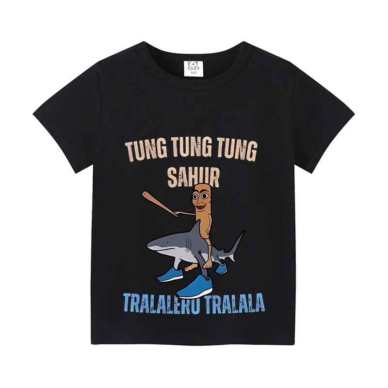 Italian Brainrot Animals Kids T-shirt Cappuccino Assassino