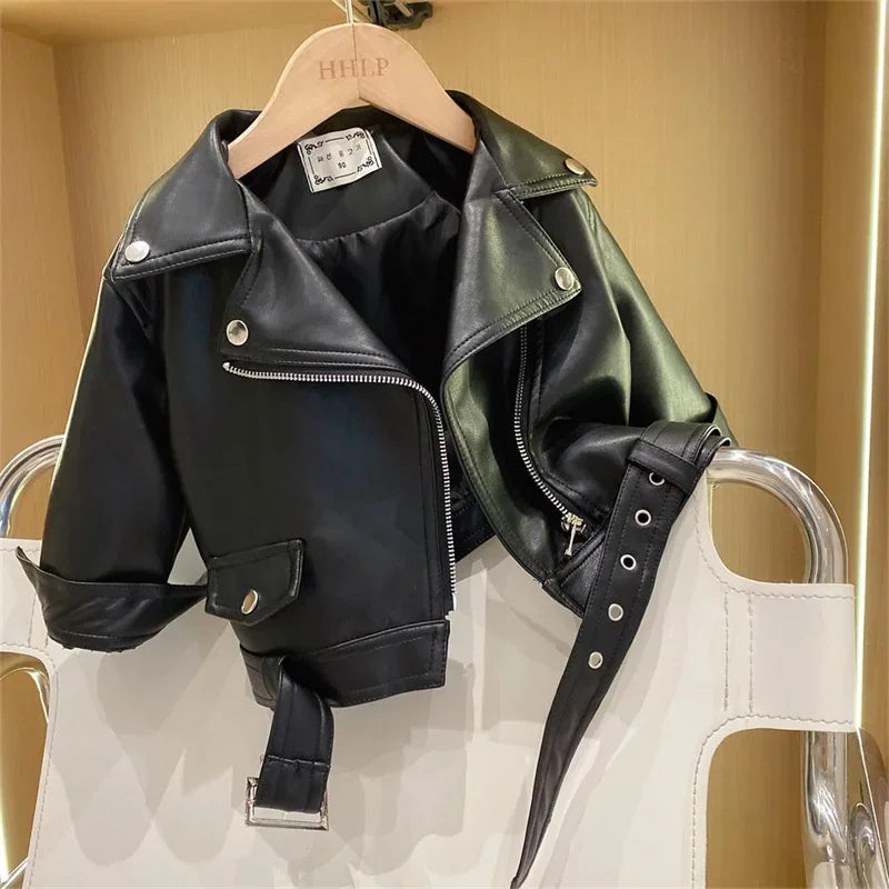 Boys Handsome Leather-Look Jacket