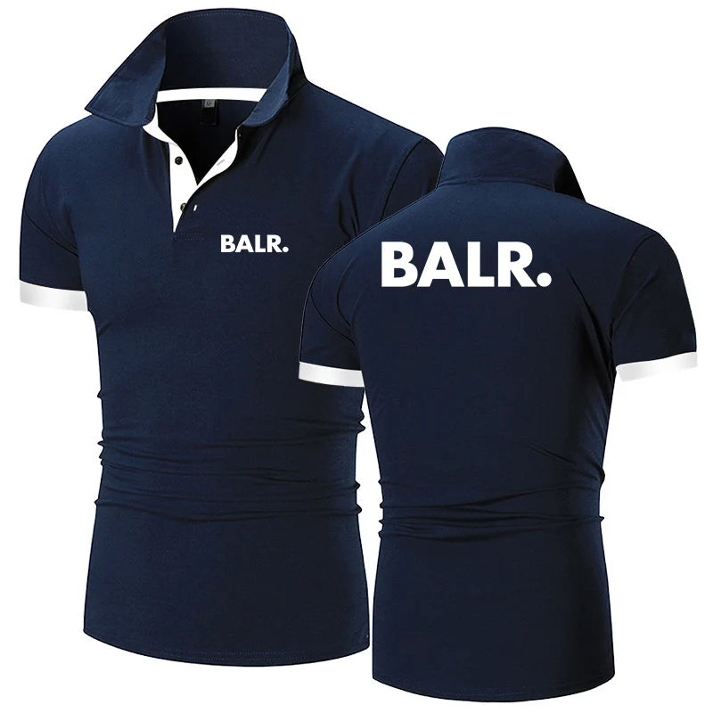 2025 Spring And Summer Men's BALR Logo Print Solid Color Simplicity Casual Fashion  Cultivate Oneself Breathable Polo Shirt
