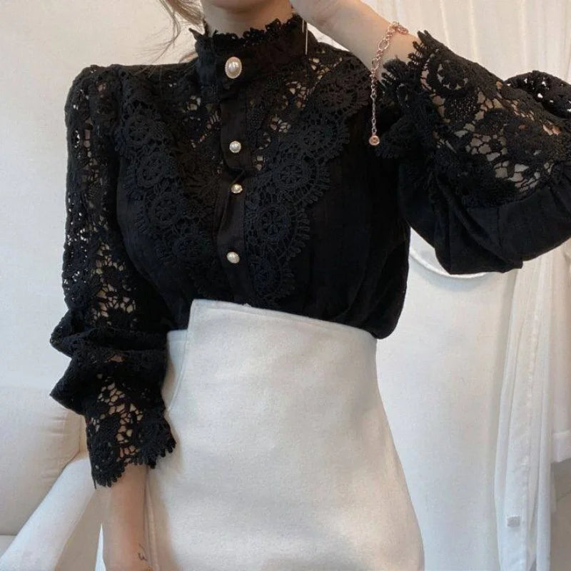 Women’s Long Sleeve Lace Blouse