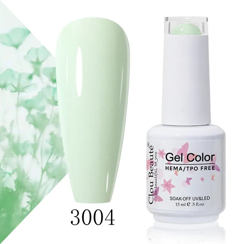 Clou Beaute 56 Colors Gel Nail Polish Pastal Pink Green Lavender UV Nail Gel Soak Off UV Varnish Macaron Gel Paint 15ml Nail Art