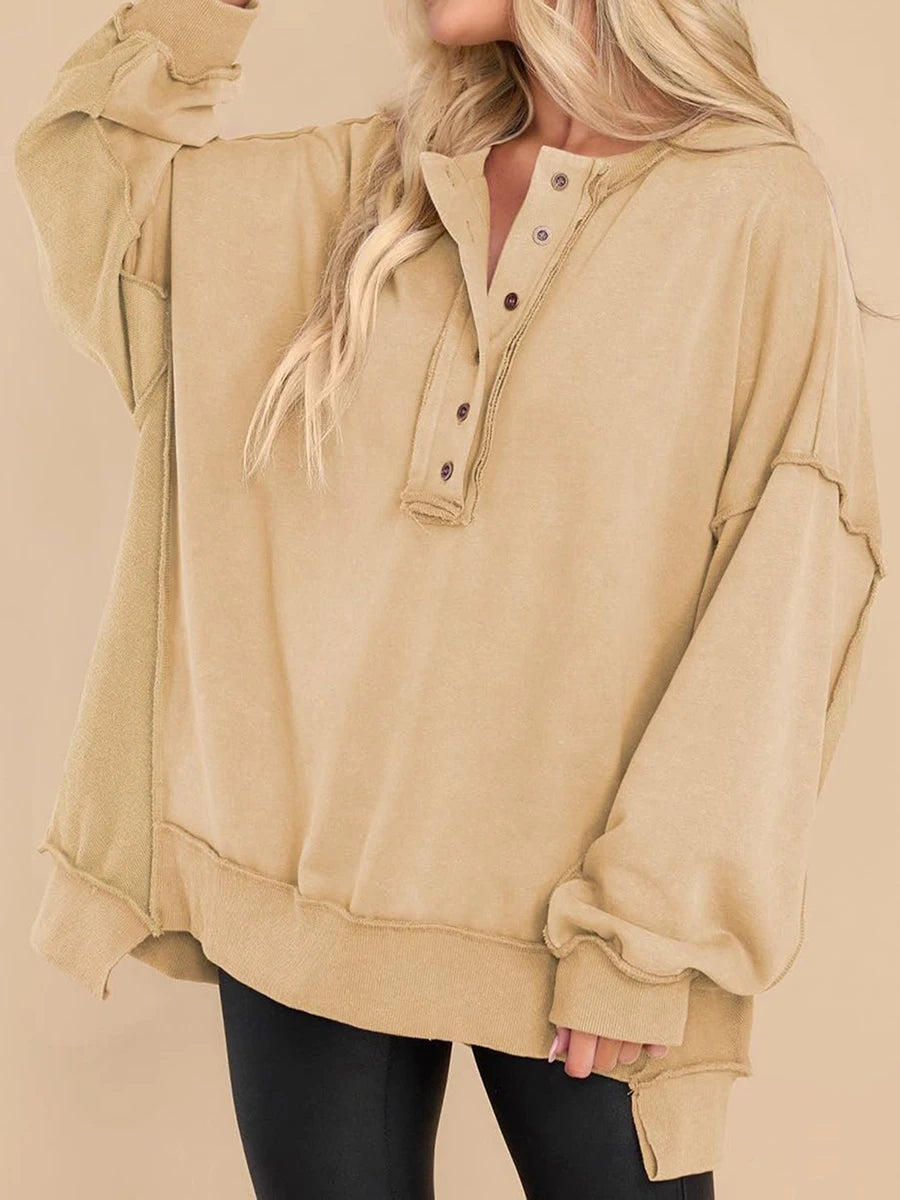 Women’s Loose V-Neck Sweatshirt