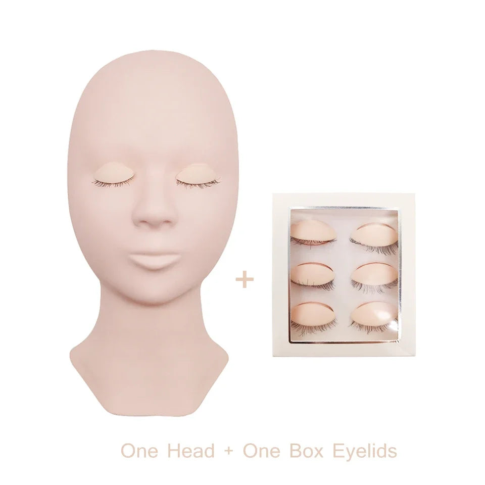 Lashprofessor Mannequin Head For Eyelash Extension With Practice Silicone Mannequin Head Lashes Extension Cosmetic Model Supplie