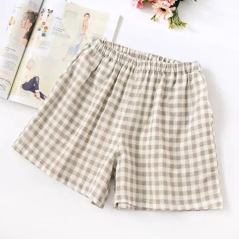 Child Plaid Shorts New Style Casual Sports Pants Loose Thin Versatile Home Pants Summer Boys Girls Cute Fashion Beach Shorts