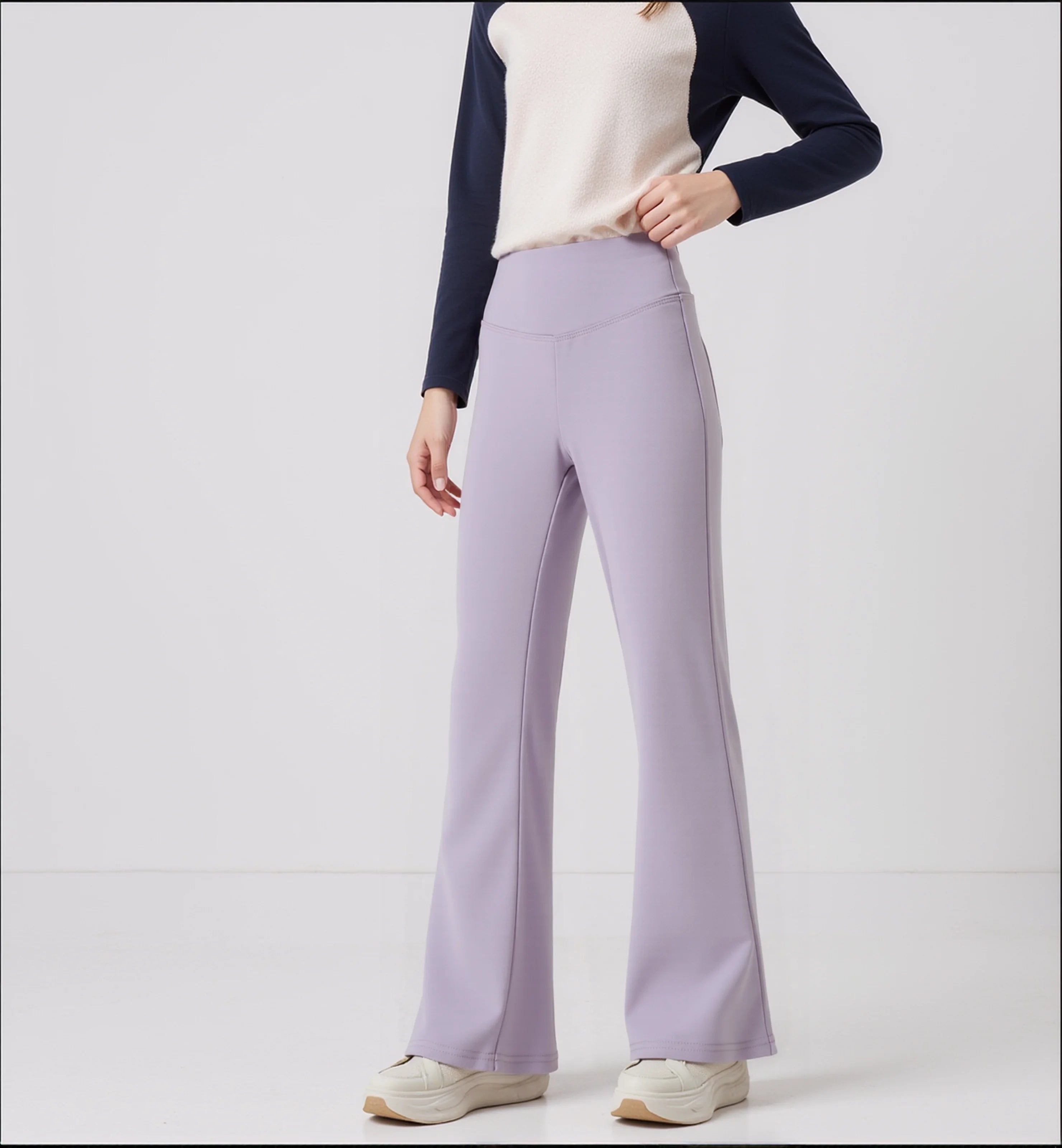 Girls Flared Pants High Waist Yoga Leggings Teenagers Stretch Elastic Waistband Kids Sportswear Trousers Autumn Spring