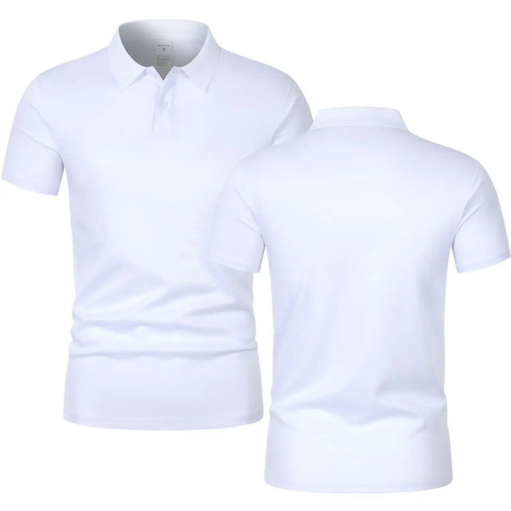2025 Hot selling men's summer leisure breathable comfortable Polo shirt men's solid color high-quality imitation cotton short-sl