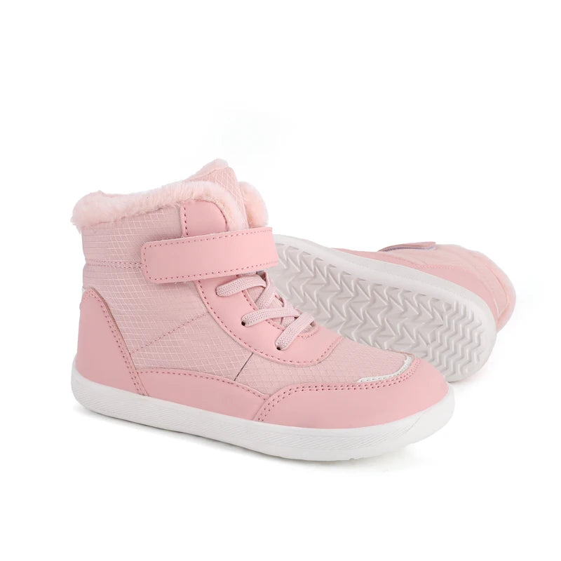 Kids Wide Toe Barefoot Snow Boots | Boys/Girls Winter Minimalist Sneakers | Girls Boys Warm Boot Toddler Little Big Kids