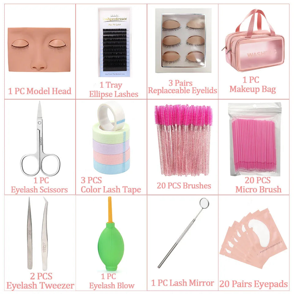 Lashprofessor Mannequin Head For Eyelash Extension With Practice Silicone Mannequin Head Lashes Extension Cosmetic Model Supplie