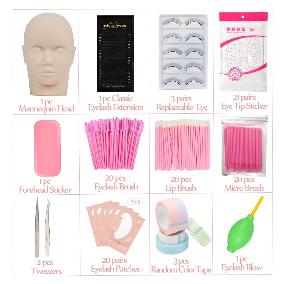 Lashprofessor Mannequin Head For Eyelash Extension With Practice Silicone Mannequin Head Lashes Extension Cosmetic Model Supplie