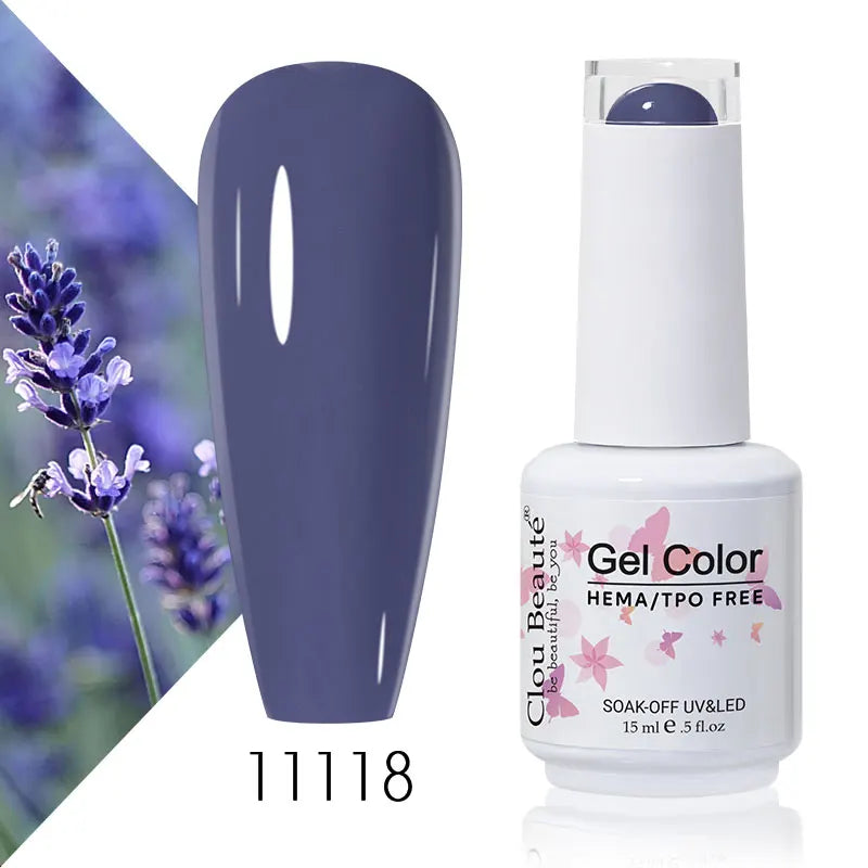 Clou Beaute 56 Colors Gel Nail Polish Pastal Pink Green Lavender UV Nail Gel Soak Off UV Varnish Macaron Gel Paint 15ml Nail Art