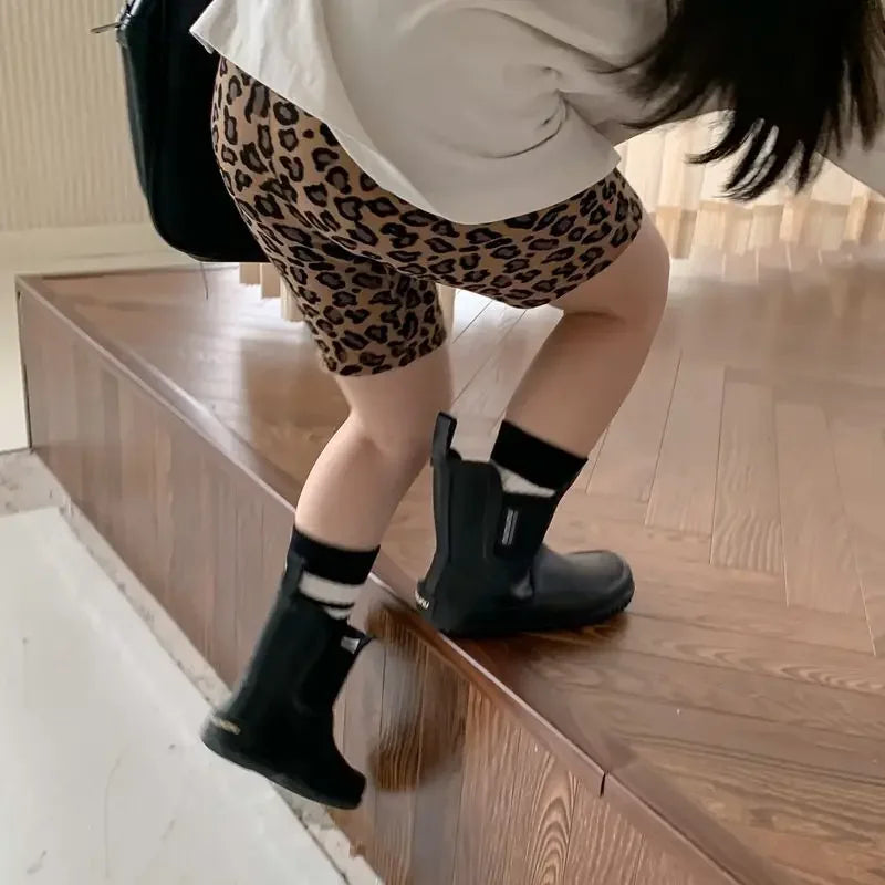 Kids Shorts Leopard Print Leggings Yoga Stretch Pants Kids Clothes for Girls Boys  Shorts for Girls