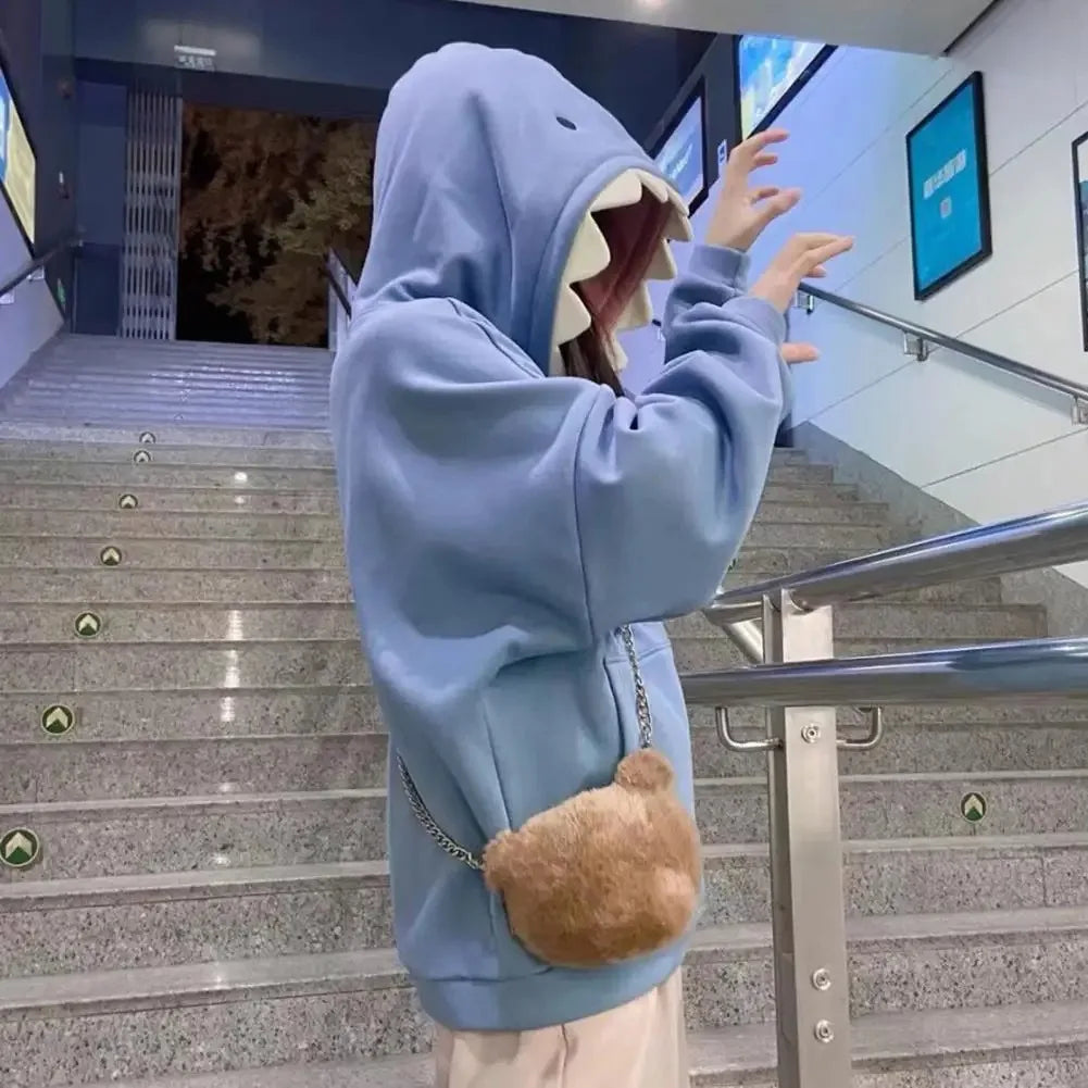 Funny Shark Patchwork Hoodie for Men & Women