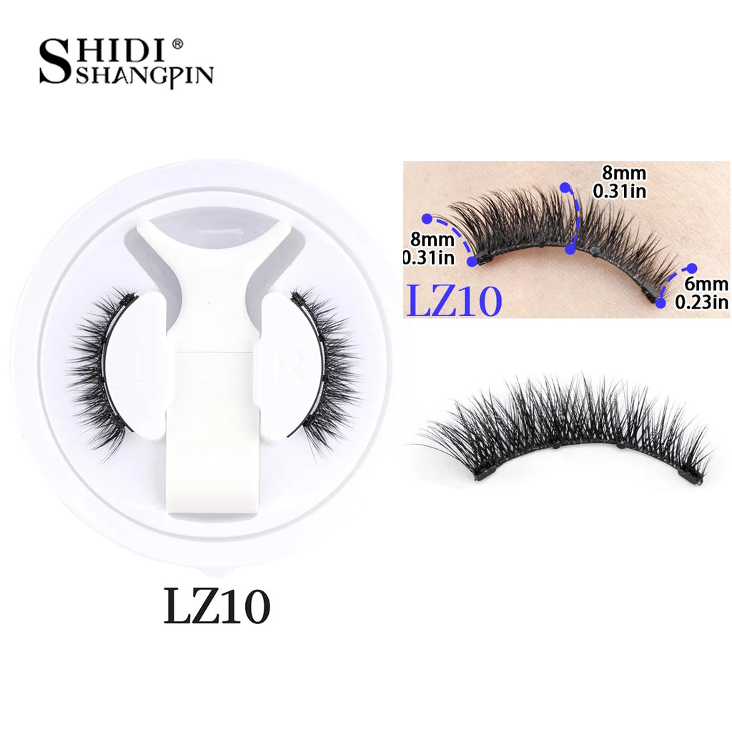 3D Magnetic False Eyelashes Tweezer Set Reusable Natural Eyelashes Mink False Lash Professional Eyelash Extension Makeup Tool