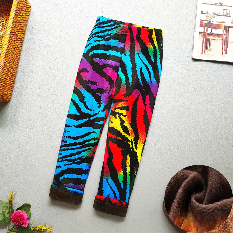 Baby Girl Clothes Kid Legging Girl Winter Autumn Thick Warm Cartoon Leggings Pants Boys Girls Leggings Plus Velvet Trousers