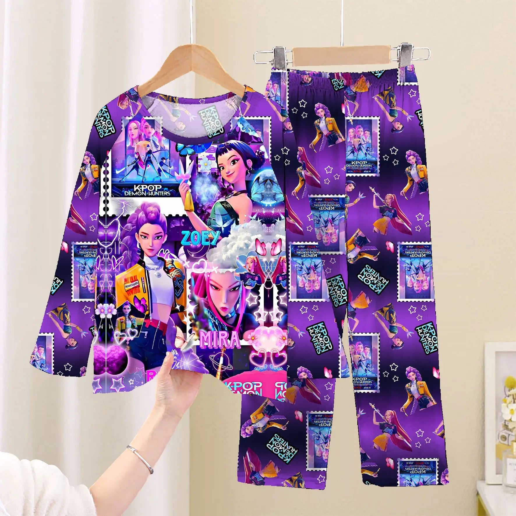 Kpop Demon Hunters Clothing Sets for Children Huntrix Kids Pajamas Baby Girls Pijama Fashion Boys Long Sleeve Pyjamas Sleepwear