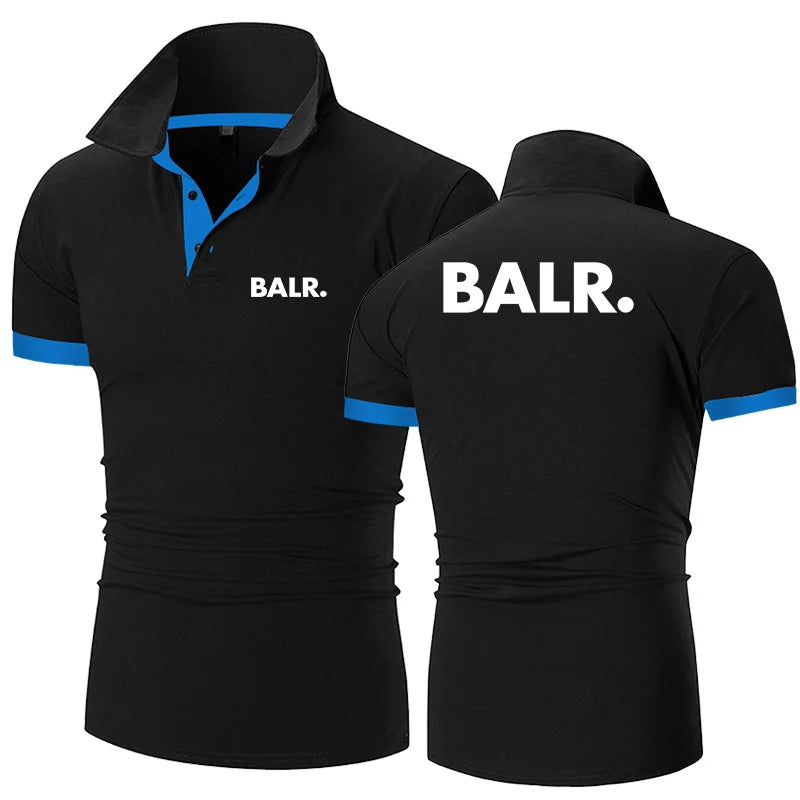 2025 Spring And Summer Men's BALR Logo Print Solid Color Simplicity Casual Fashion  Cultivate Oneself Breathable Polo Shirt
