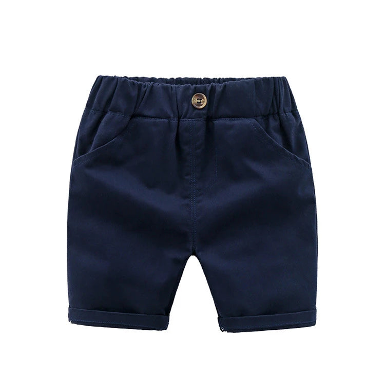 2025 Little Boy Chic Shorts Casual Clothing 1-6Yrs Children Summer Elastic Waist Trousers Knee Length Pants  Cool Kid Britches