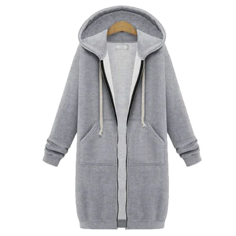 Women’s Oversized Hooded Sweatshirt Jacket