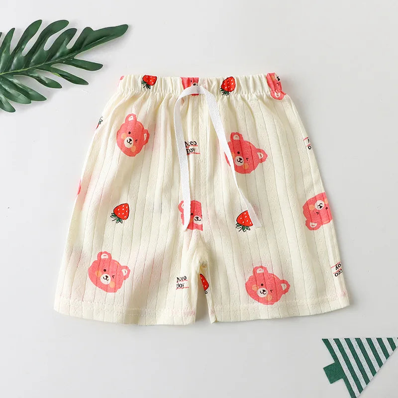 1pcs Pure Cotton Summer Kids Shorts Boys Girls Solid Color Short Baby Casual Pant Children Short Pant  Sport Clothing Outwear