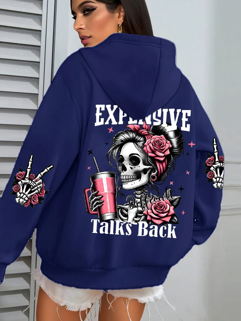 Women’s Funny Print Multicolor Hoodie
