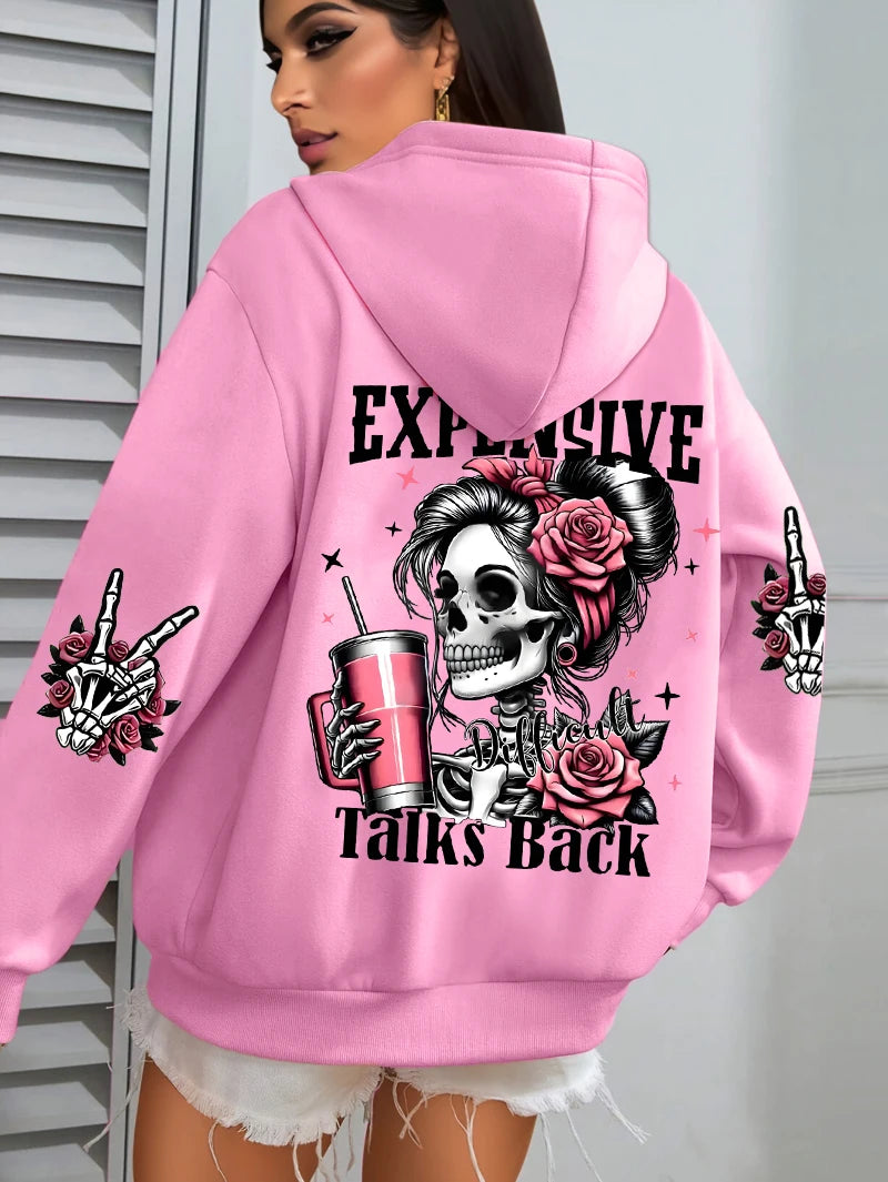 Women’s Funny Print Multicolor Hoodie