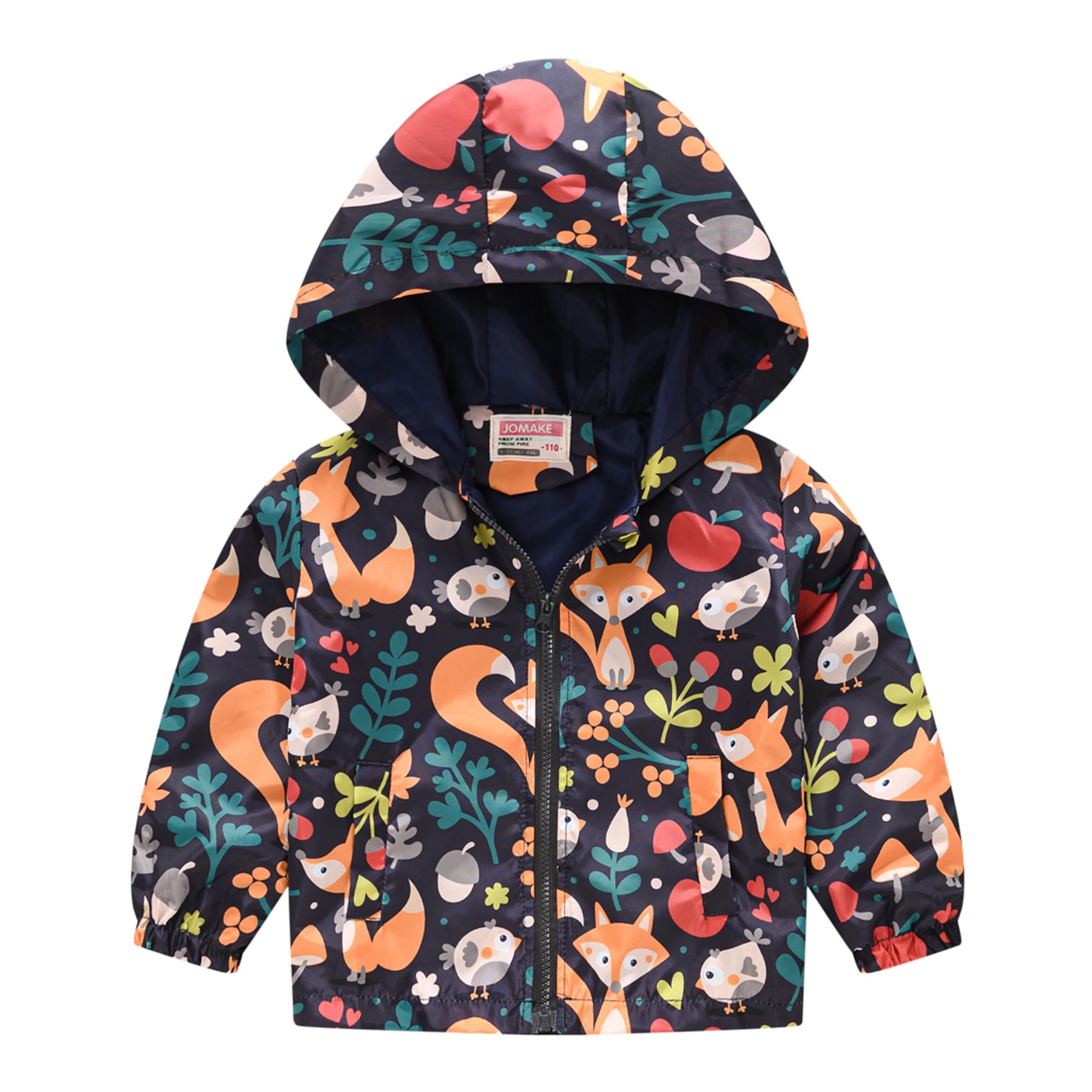 New autumn style girls 1-7 years old fashionable multi-color lightweight hooded short jacket jacket