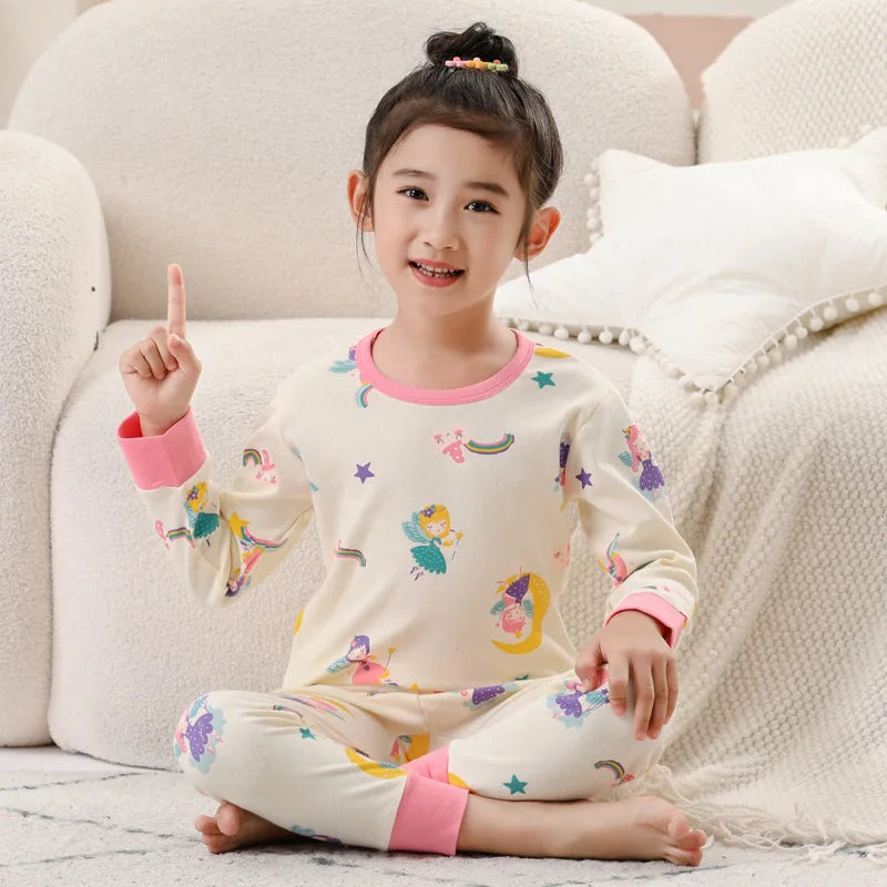 Boys Pajamas Sets 2 to 3 4 5 6 7 8 9 10 11 12 13 Years Cotton Soft Long Sleeve Toddler Boy Pijamas Set Blue Astronaut Pyjamas