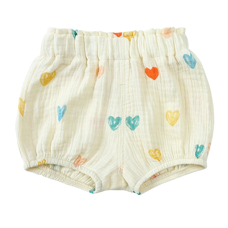 2025 Organic Cotton Shorts for Baby Clothes Toddler Boy & Girl Bloomer Printed Short Pants for Babies Board Shorts Diaper Covers