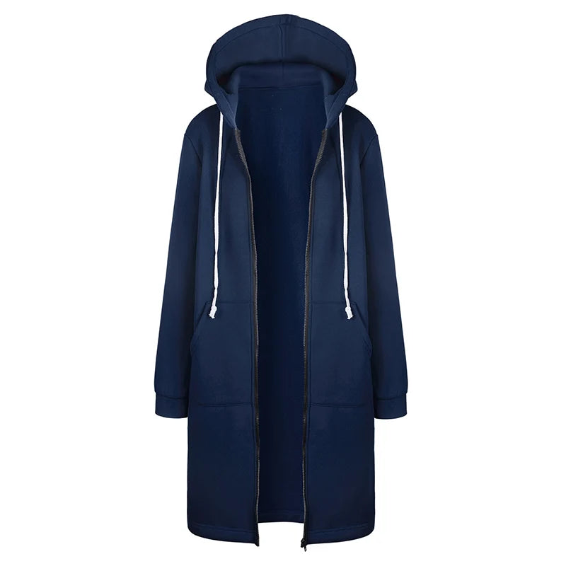Women’s Oversized Hooded Sweatshirt Jacket