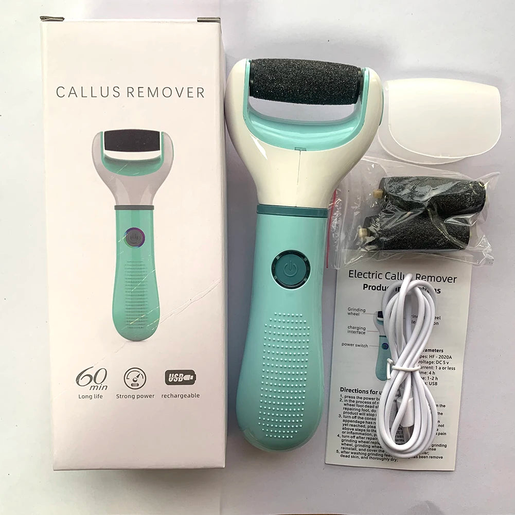Electric Foot Grinder Auto Pedicure Tools Foot Sandpaper File Dead Wet Dry Hard Skin Callus Remover Rechargeable Foot Cleaner