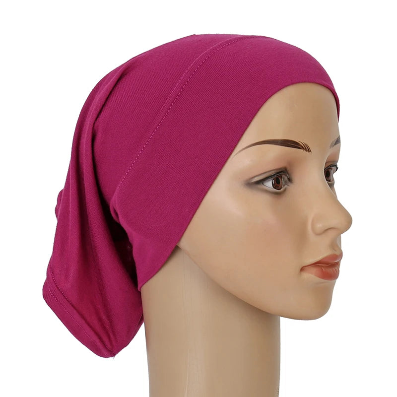 Cotton Modal Inner Hijab Undercap Muslim Turban Islam Underscarf Hijab Bonnet Soft Stretch HIjabs Tube Cap Turbante Mujer Hat