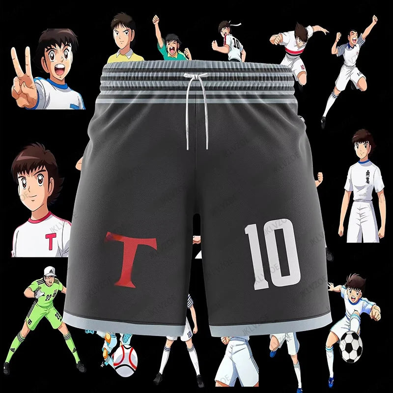 New Arriavl Summer Captain Tsubasa School Nansheng Olive And Benji Football Beach Short Pants Fitness Sports Kids/Adult Shorts
