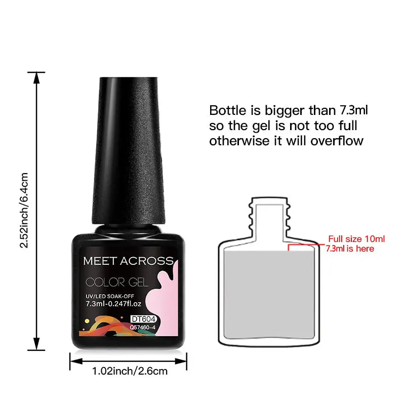 6pc Nail Gel Polish Set DIY Nail Art Semi Permanent UV LED Gel Kit For Nails Decoration Manicure Soak Off Painting Vernis Design