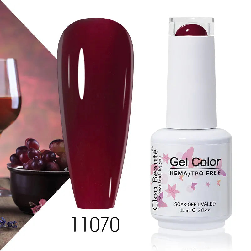 Clou Beaute 56 Colors Gel Nail Polish Pastal Pink Green Lavender UV Nail Gel Soak Off UV Varnish Macaron Gel Paint 15ml Nail Art