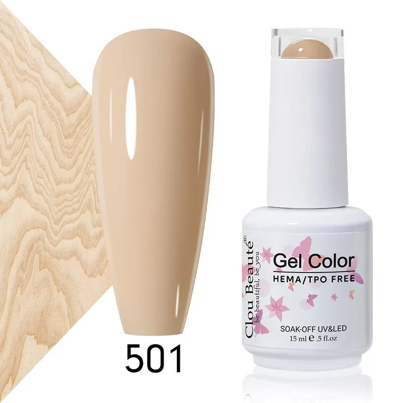 Clou Beaute 56 Colors Gel Nail Polish Pastal Pink Green Lavender UV Nail Gel Soak Off UV Varnish Macaron Gel Paint 15ml Nail Art