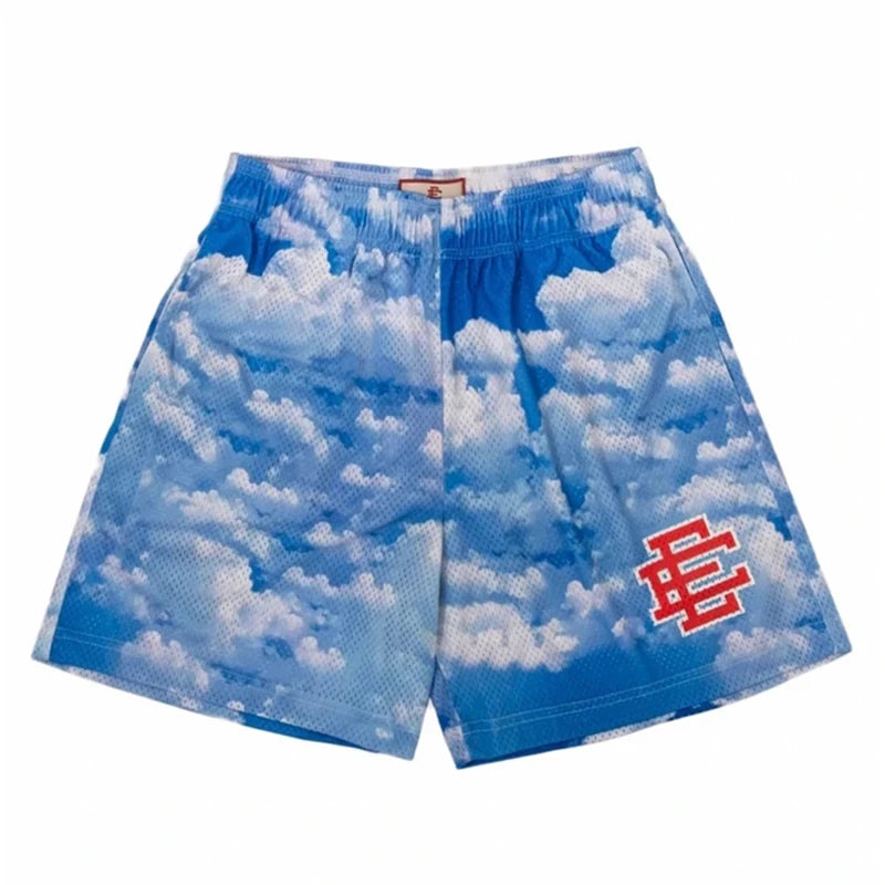 Summer Eric Emanuel EE Basic Mesh Short Classic Floral Printed Gym Shorts Men's Gym Basketball Sports Beach Men Shorts