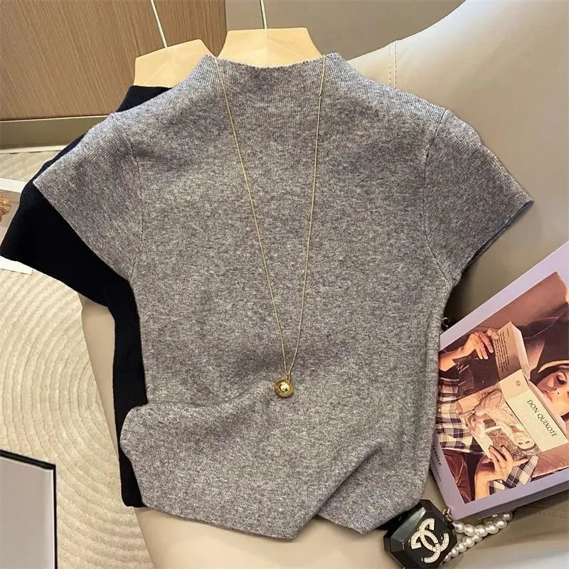 Women’s Slim Turtleneck Knit Top