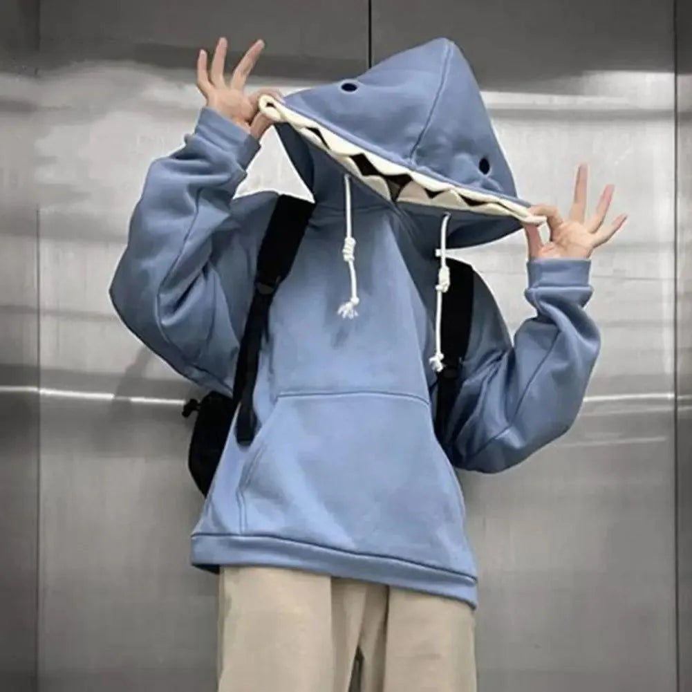 Funny Shark Patchwork Hoodie for Men & Women