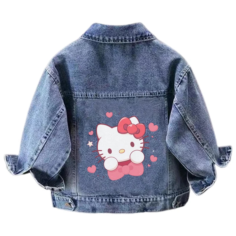 Baby Boys Girls Denim Jacket Children Mickey Mouse Minnie Daisy Cartoon Long Sleeve Single-Breasted Coat Kids Clothes Outerwear