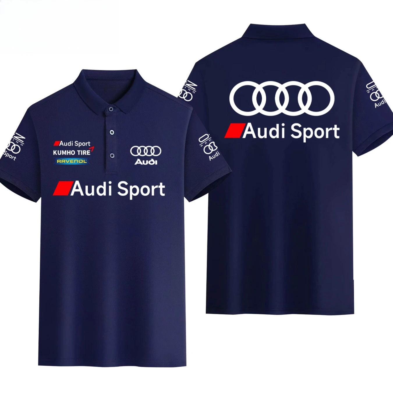 Summer Hot Selling Sports Logo Audi TCR Touring Audio Short-sleeved High-end Polo Shirt Racing Suit Men's T-shirt Summer Clothes