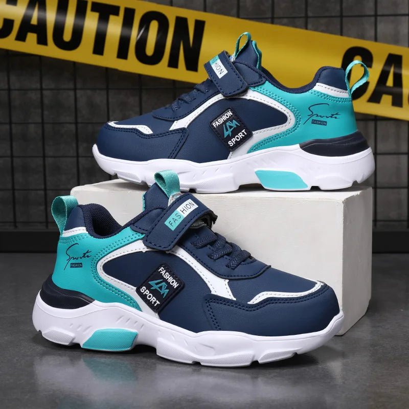 New Children's Leather Casual Shoes For Boy Girls Sneakers Breathable Kids School Walking Non-slip Sport Running Shoes Outdoor