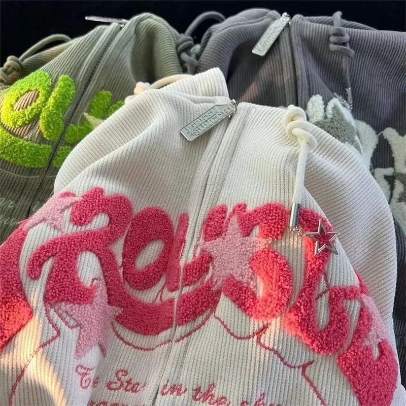 Women’s Embroidered Zip-Up Hoodie