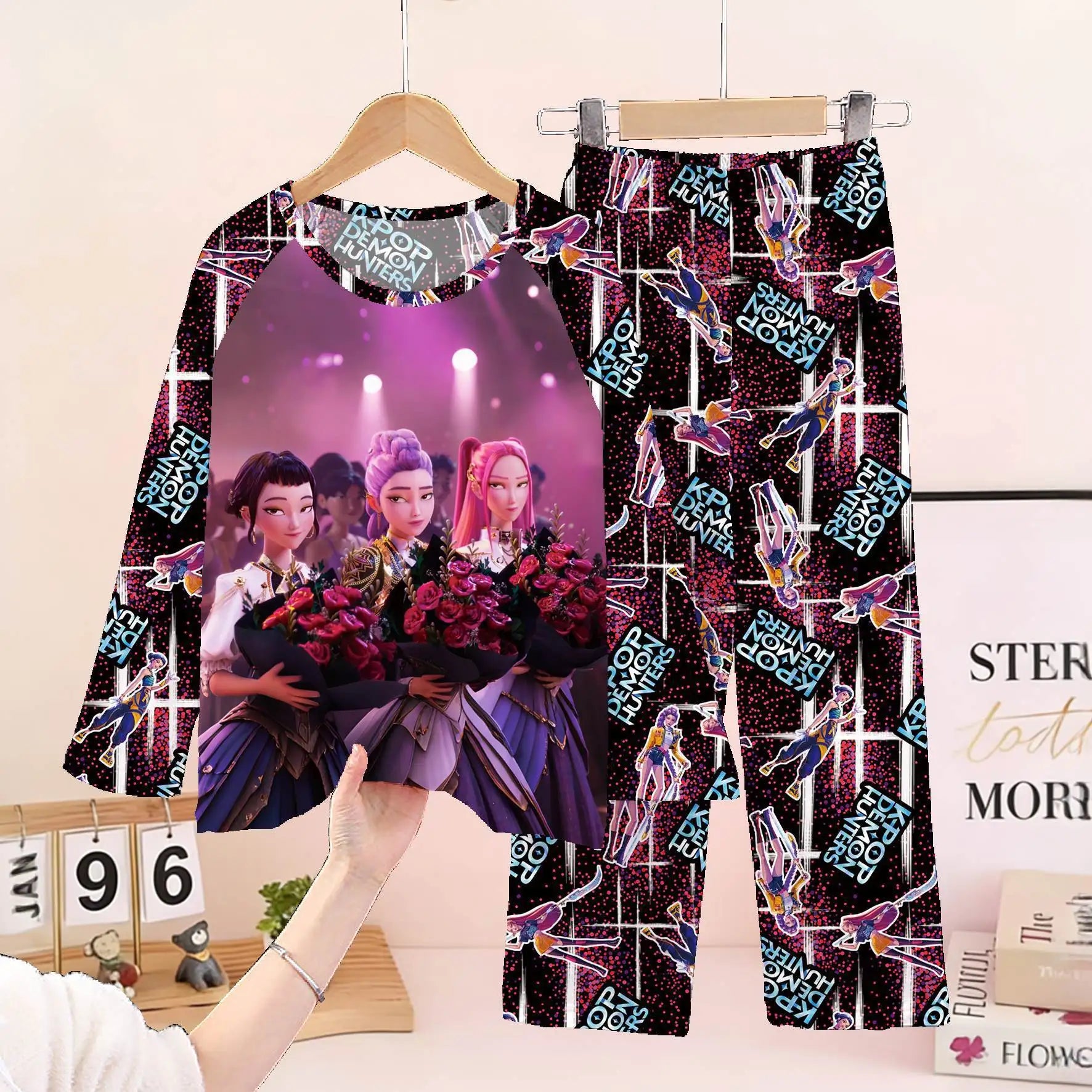 Kpop Demon Hunters Clothing Sets for Children Huntrix Kids Pajamas Baby Girls Pijama Fashion Boys Long Sleeve Pyjamas Sleepwear